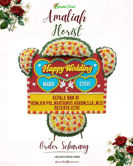Papan Bunga Pernikahan Mindahan Kidul